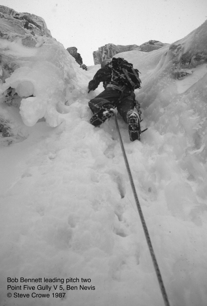 Bob leading the second pitch on Point Five Gully V,5 © Steve Crowe